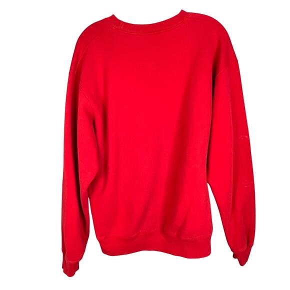 Champion S600 Red Power Blend Eco Authentic Scarlet Red Crew Neck Sweatshirt - Picture 3 of 8